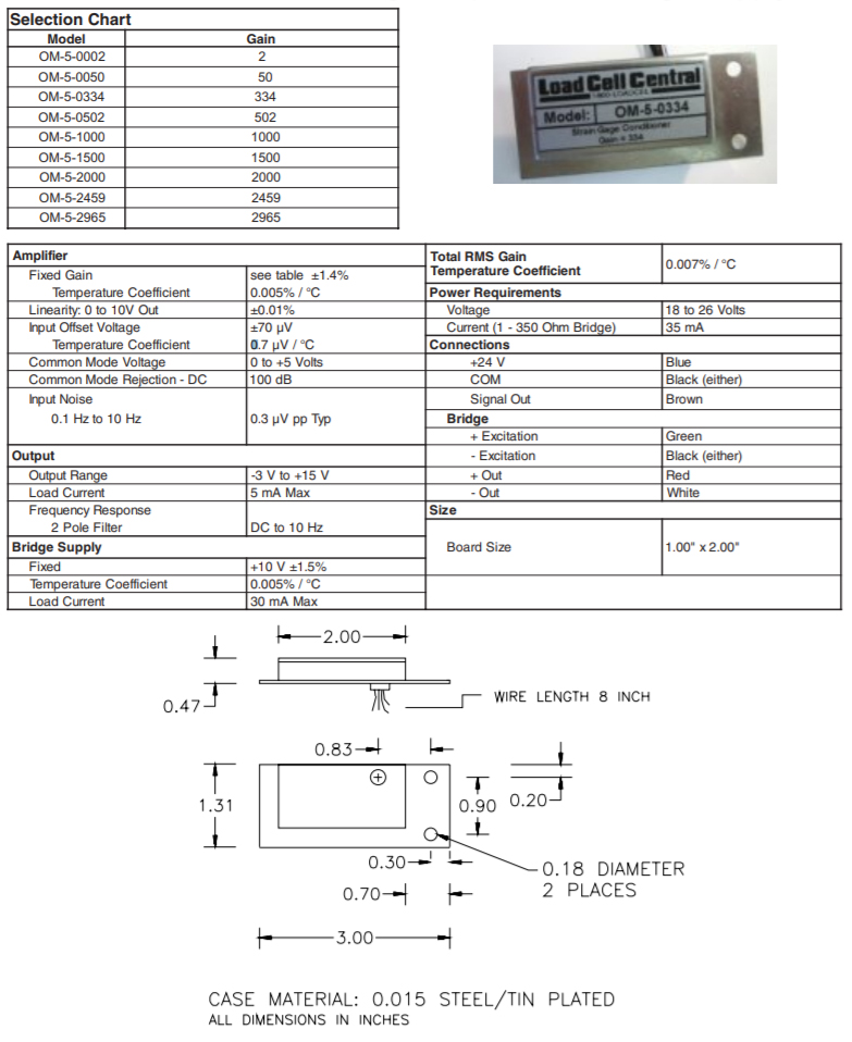 OM-4 diagram and specifications