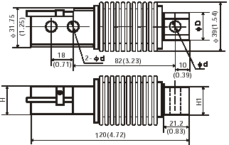 Beam load cell dimensions